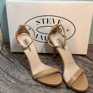 Steve Madden Stecy Natural Ankle Strap Heels – Nude Size 7.5M